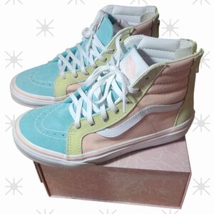 Vans Sk8-Hi Pastel Colorblock – Big Kids Size 3 – Gently Worn